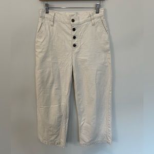 J Crew Cropped Cream Women’s Pants Size 26